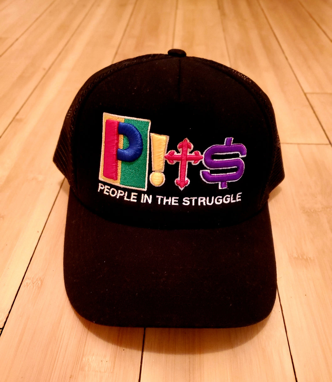 PITS TRUCKER CAP-BLACK(Restocked)